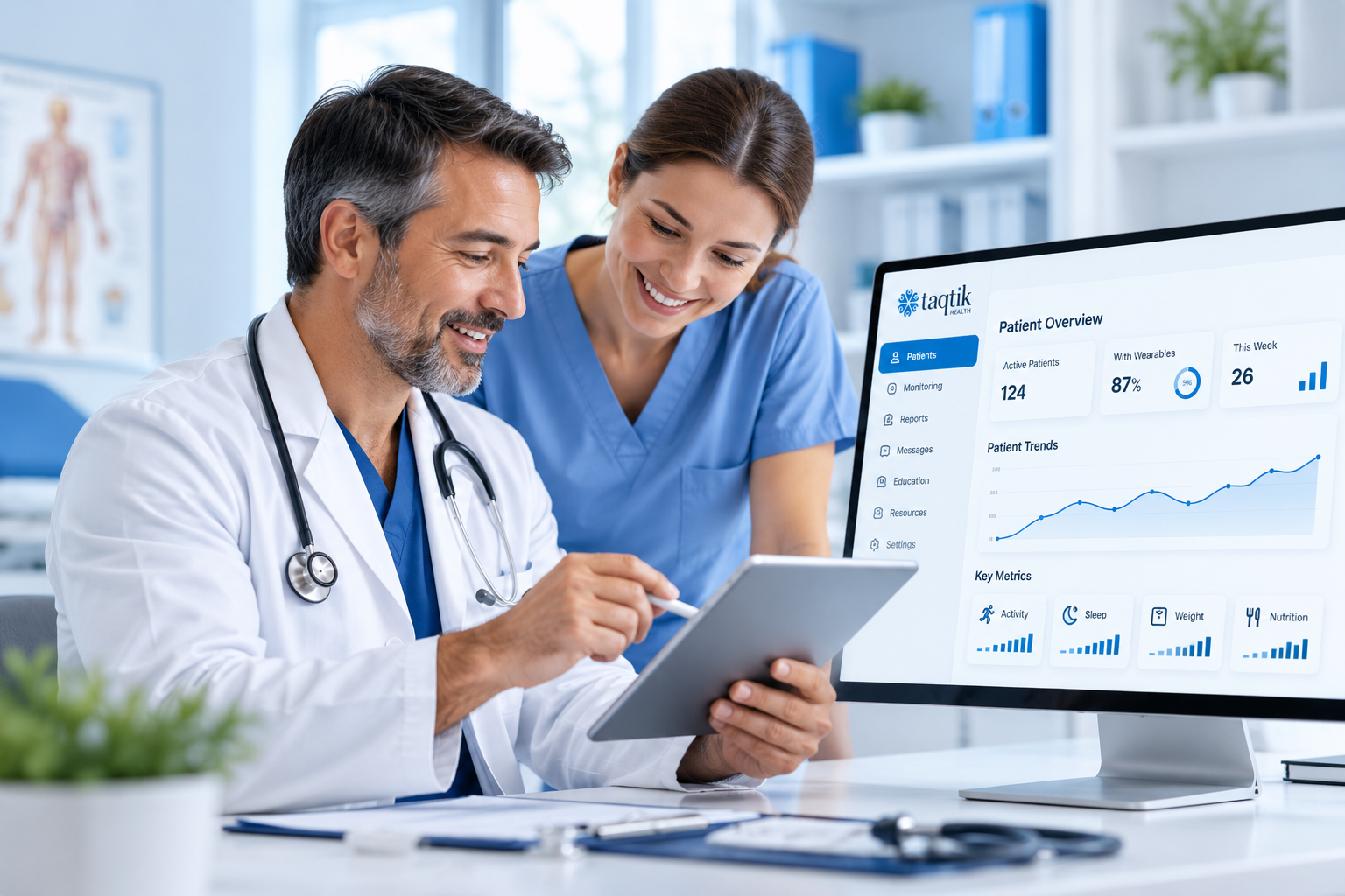 Healthcare professionals using Taqtik